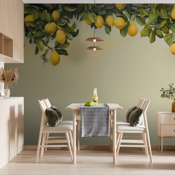 A lemons on a tree branch A lemons on a tree branch