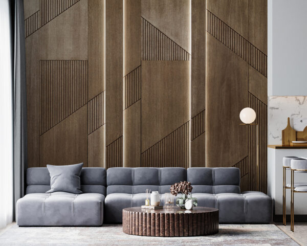 Elegant geometric design on wood panels. Elegant geometric design on wood panels.