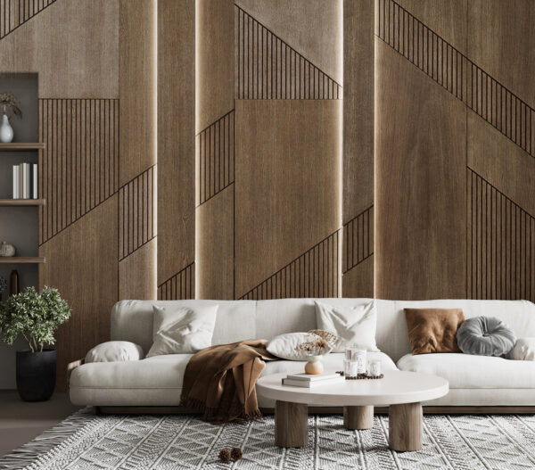 Elegant geometric design on wood panels. Elegant geometric design on wood panels.