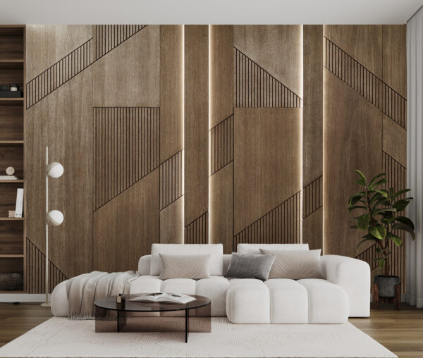 Elegant geometric design on wood panels. Elegant geometric design on wood panels.