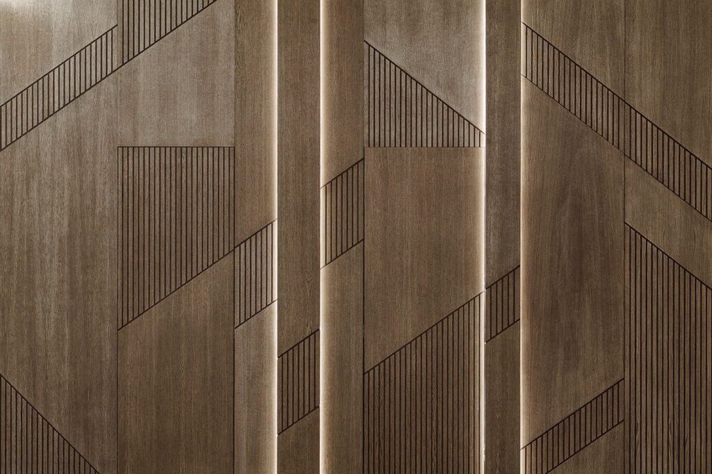 Elegant geometric design on wood panels. Elegant geometric design on wood panels.