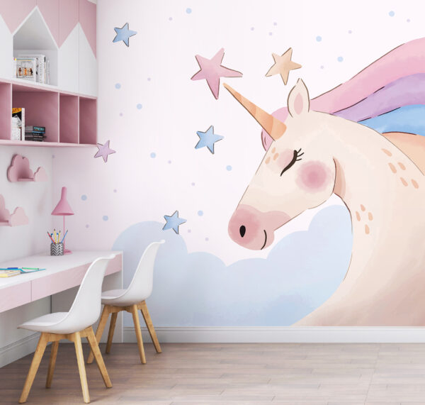 A unicorn with stars and clouds u97532pir2 600x571 - A unicorn with stars and clouds
