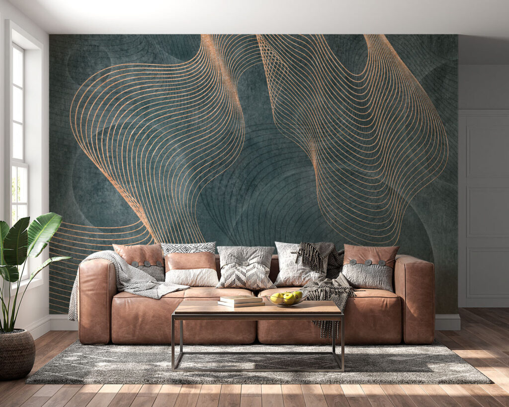Fluid lines on a textured canvas Fluid lines on a textured canvas