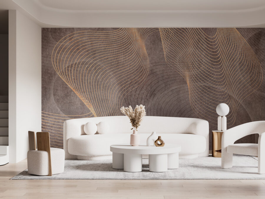 Wall murals Elegant lines on textured background.