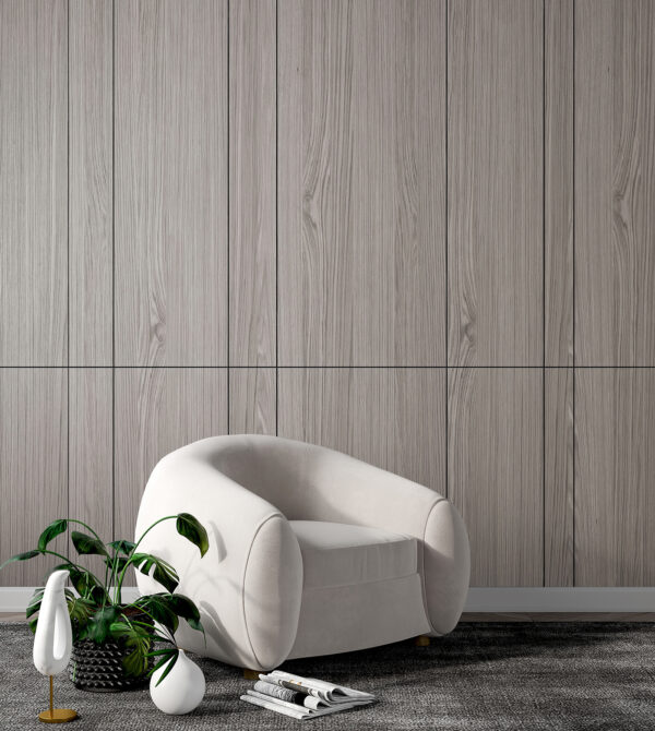 A grey wood paneling