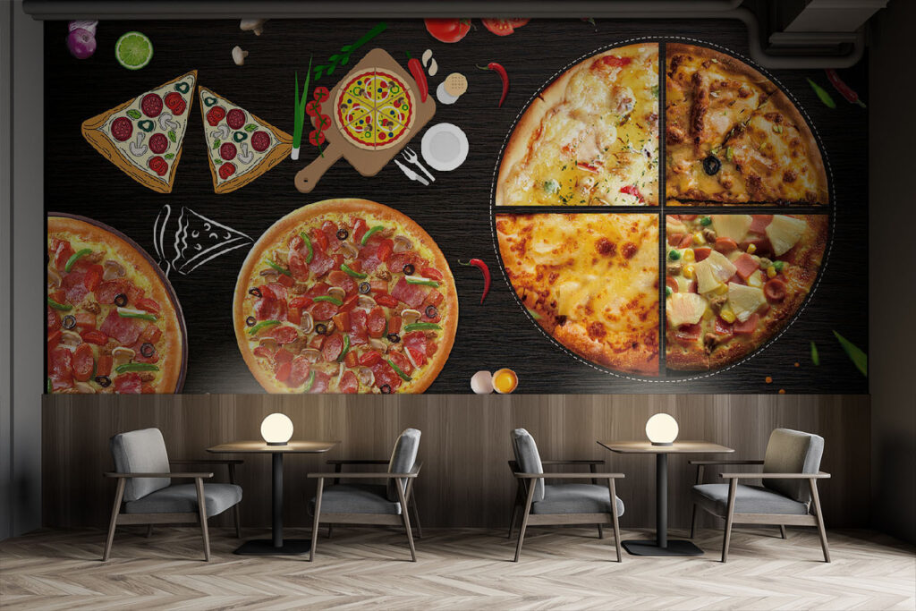 A pizzas on a table A pizzas on a table