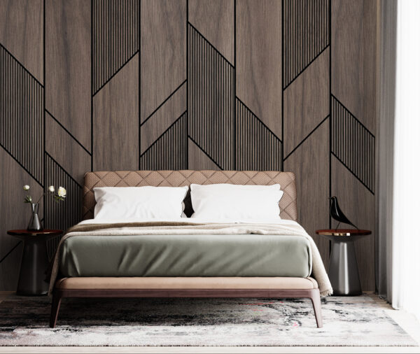 A wood paneling with black lines A wood paneling with black lines