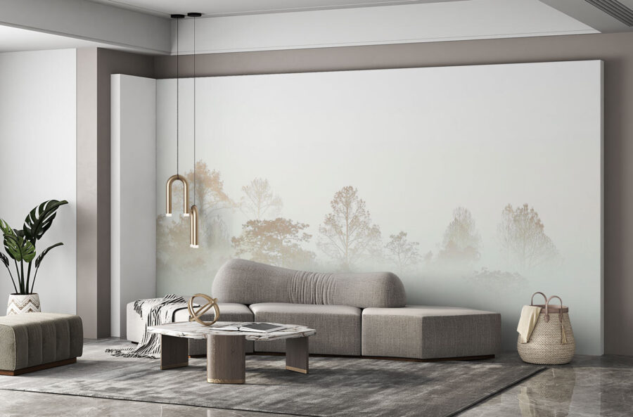 Wall murals Trees in the fog - Image 3
