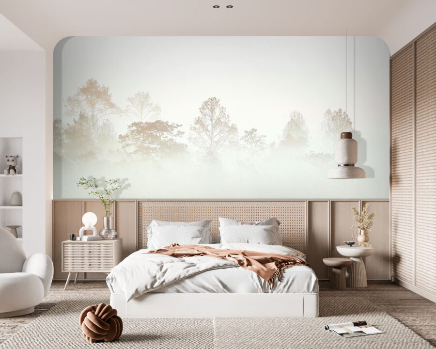 Wall murals Trees in the fog - Image 2