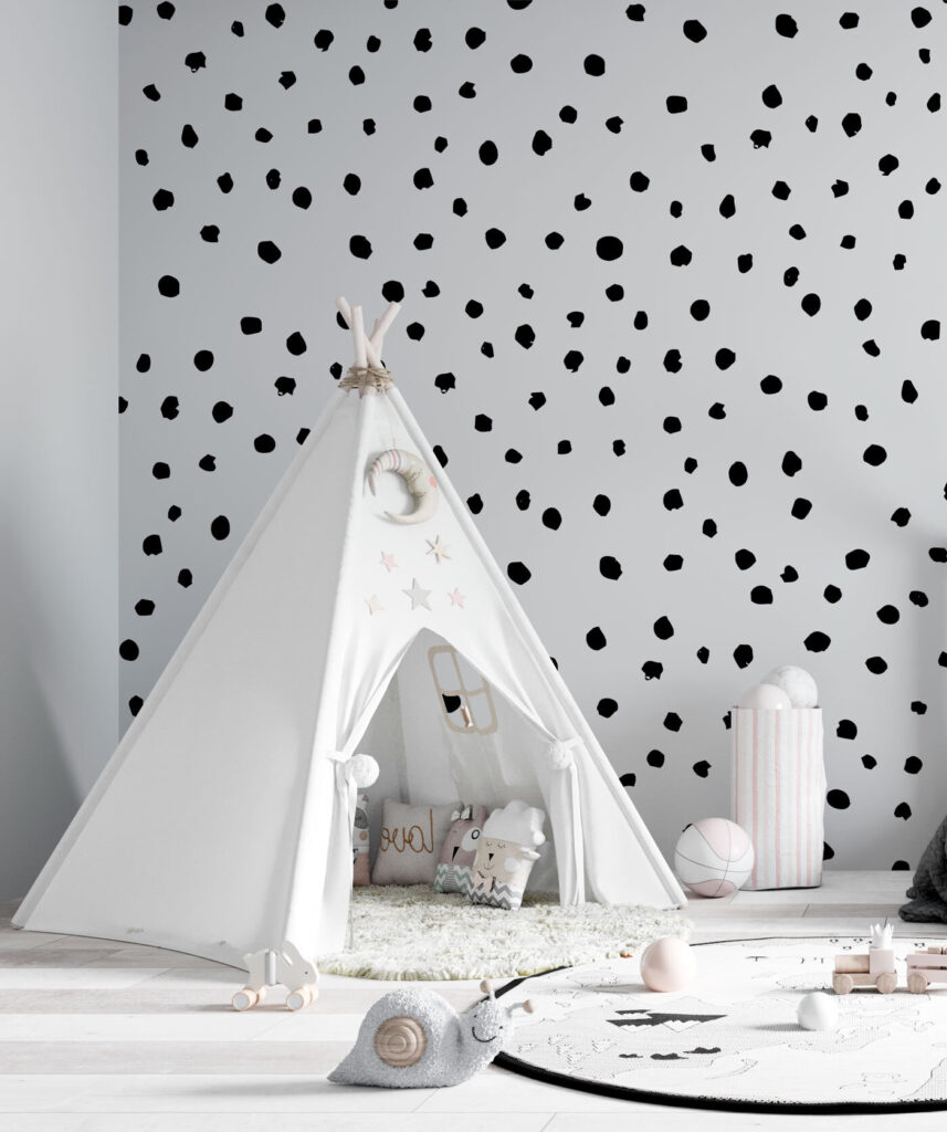 A black and white background with small black dots A black and white background with small black dots