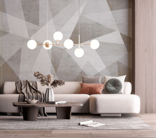 A grey and white background with triangles A grey and white background with triangles