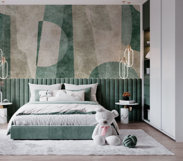 Abstract shapes and muted colors blend. Abstract shapes and muted colors blend.