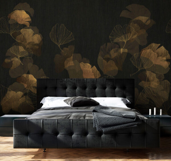Elegant leaves on a dark background Elegant leaves on a dark background