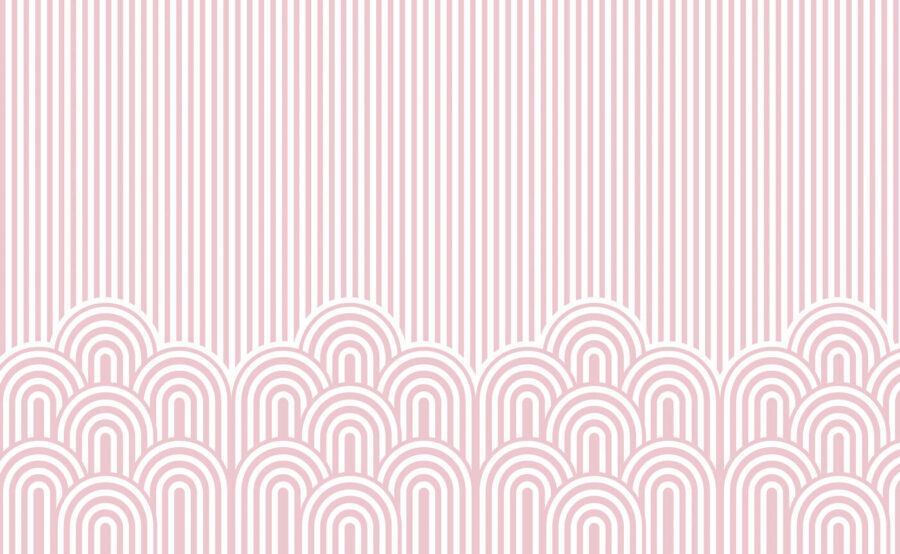 Pink and white striped wallpaper