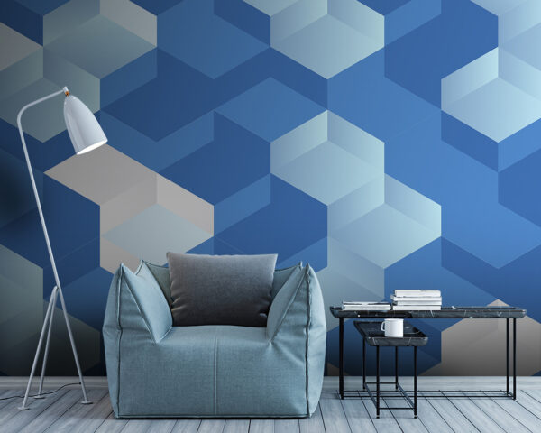Blue and white cubes Blue and white cubes