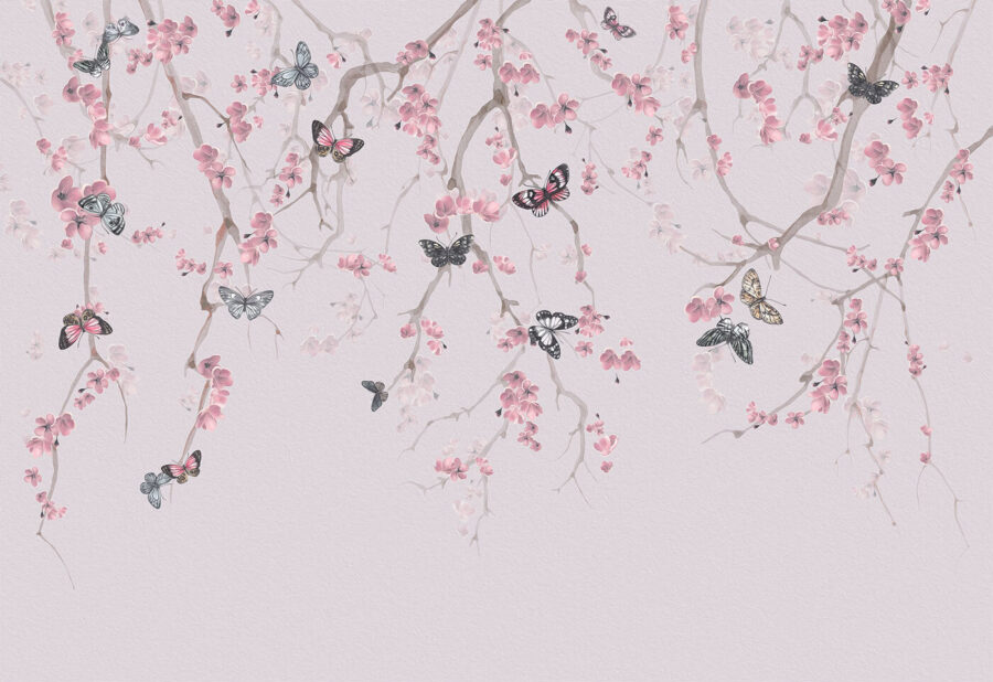 Butterflies on a tree branch Butterflies on a tree branch