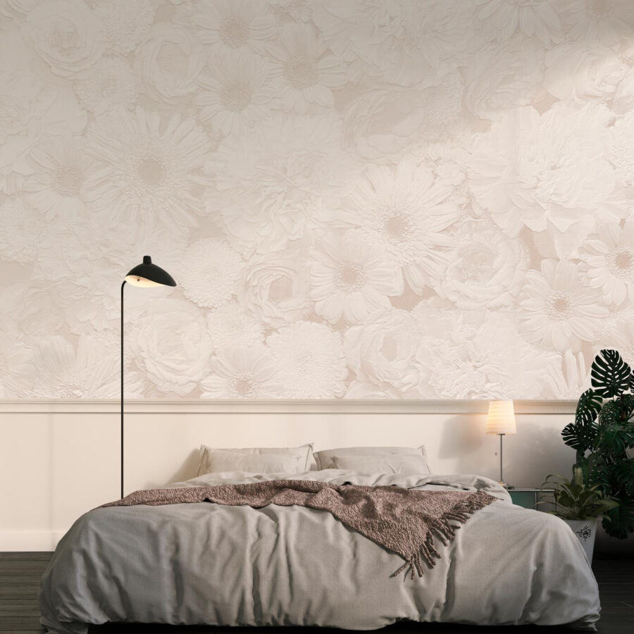 Wall murals White flower pattern