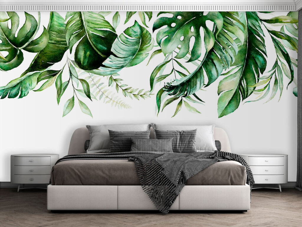 Row of green leaves Row of green leaves