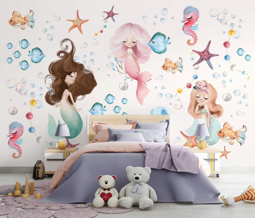 Collection of cartoon mermaids Collection of cartoon mermaids