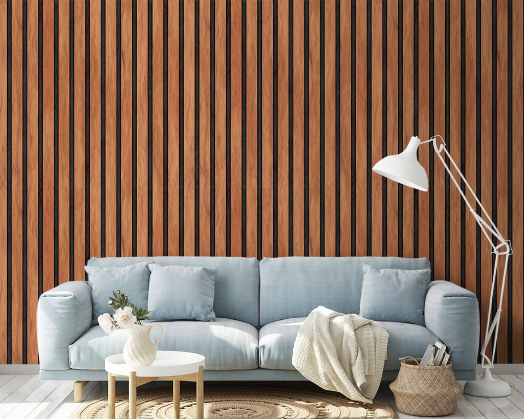 Elegant wooden vertical stripes background