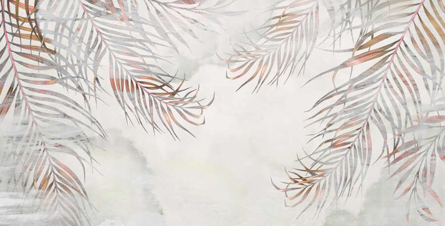 Wall murals Delicate leaves on a soft backdrop. - Image 6