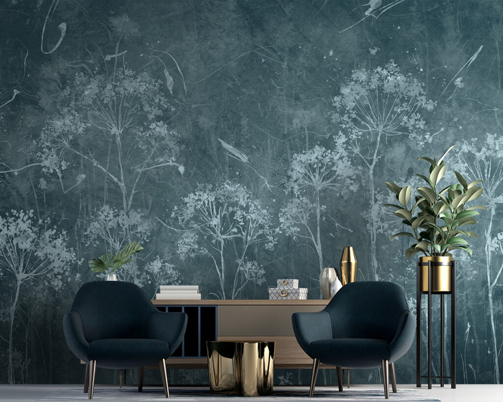 Artistic floral design on textured background