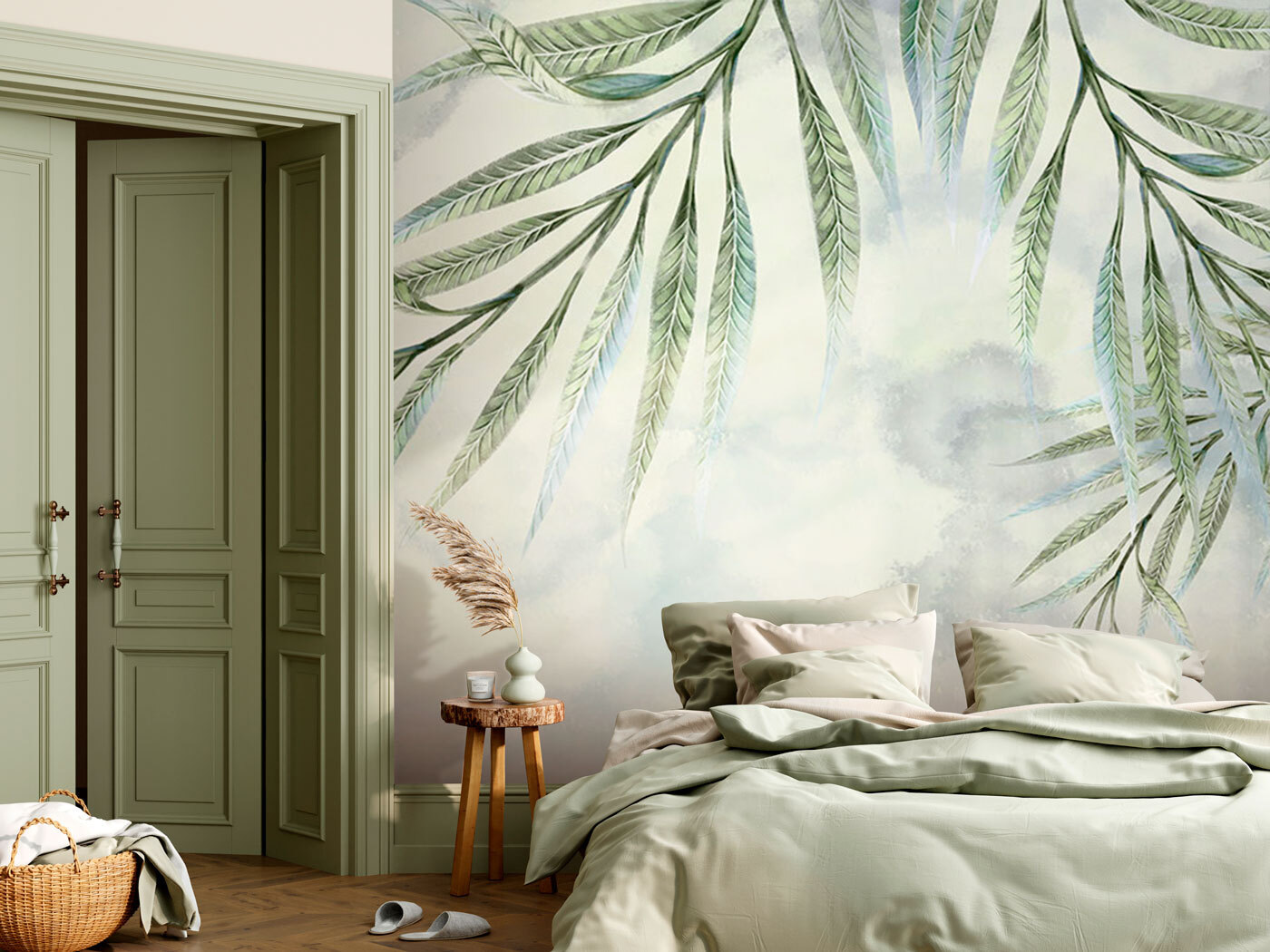 Delicate leaves against a soft backdrop