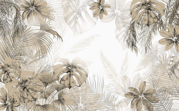 Tropical leaves in soft neutral tones Tropical leaves in soft neutral tones