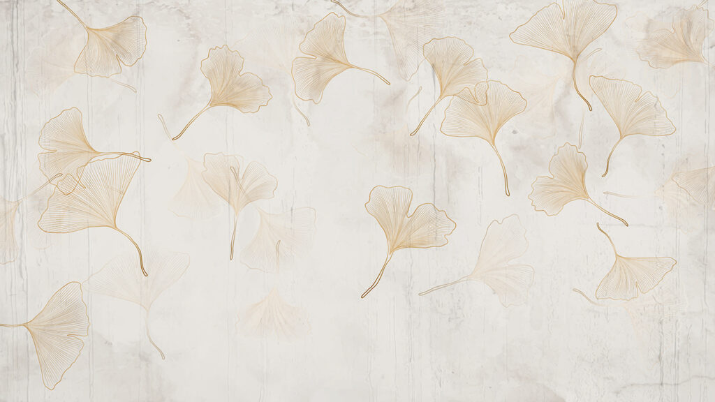 Delicate ginkgo leaves on a serene backdrop. Delicate ginkgo leaves on a serene backdrop.