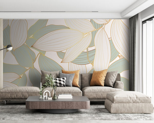 Pattern of leaves on a white background Pattern of leaves on a white background
