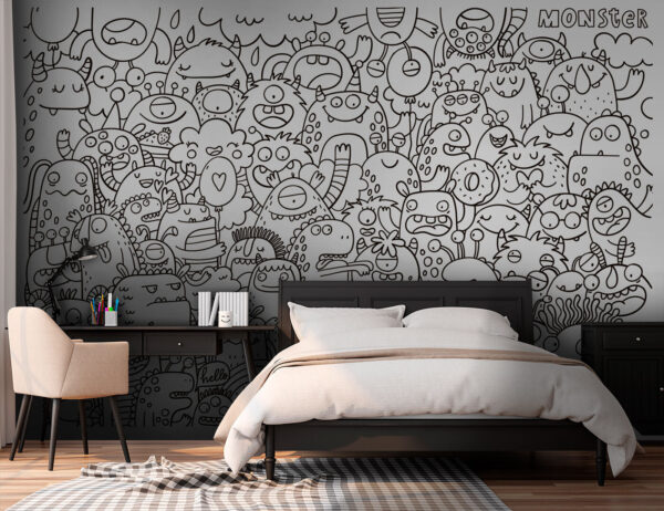 Group of cartoon monsters Group of cartoon monsters