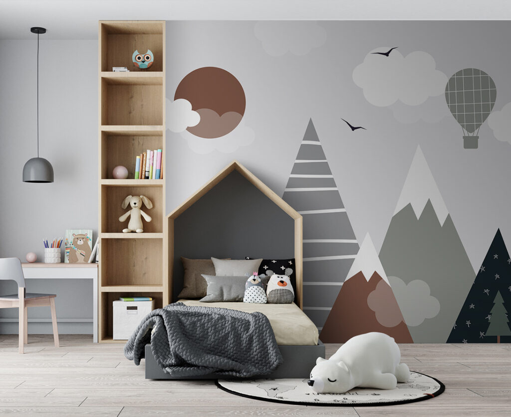 Landscape with trees and mountains Landscape with trees and mountains