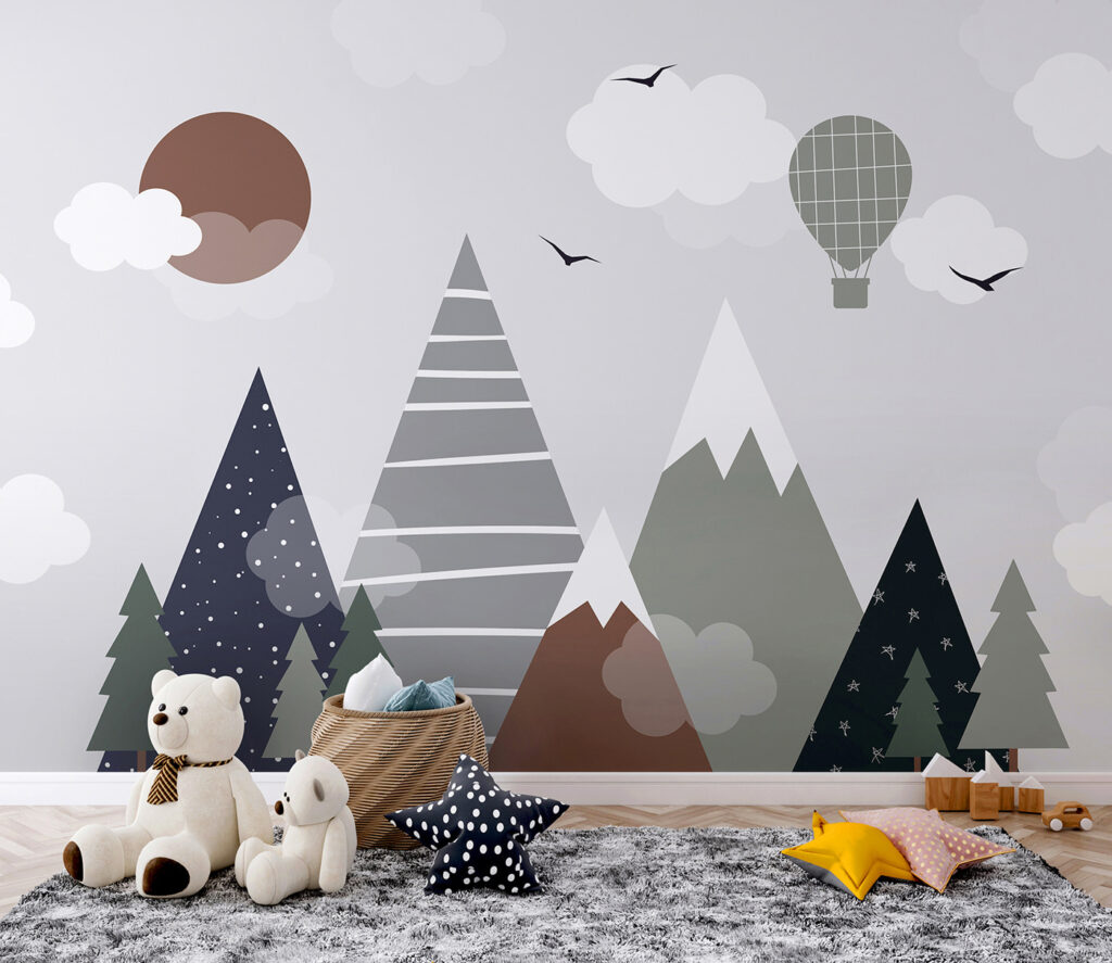 Landscape with trees and mountains Landscape with trees and mountains