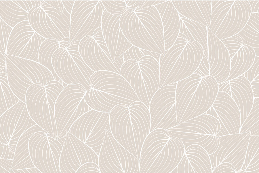 Pattern of leaves on a beige background