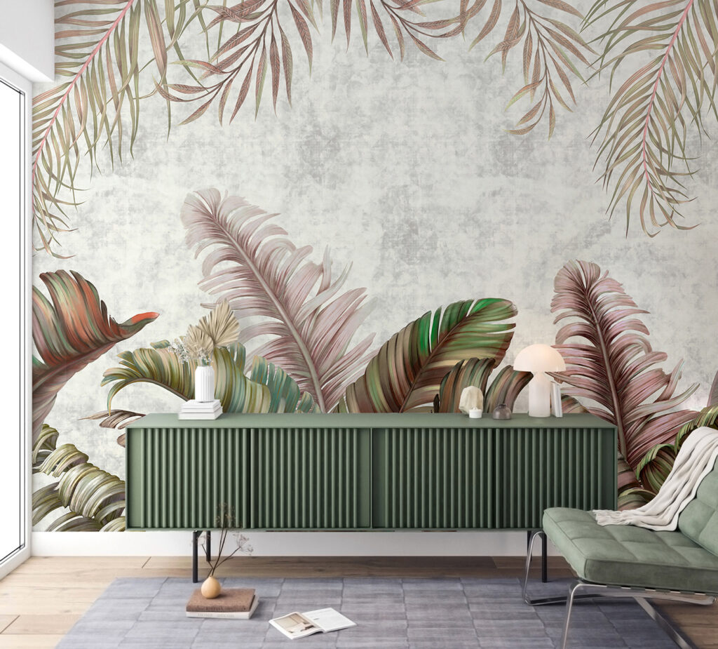 Group of colorful leaves