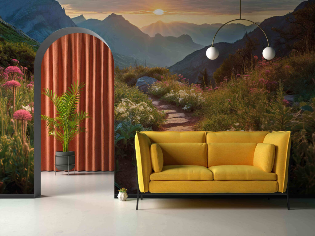 A stone path leading to mountains u96205pig1 1024x768 - A stone path leading to mountains - tegory