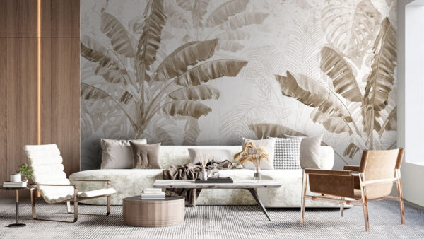 Tropical leaves in soft monochrome Tropical leaves in soft monochrome