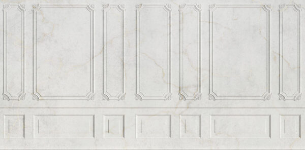 White wall with rectangular designs