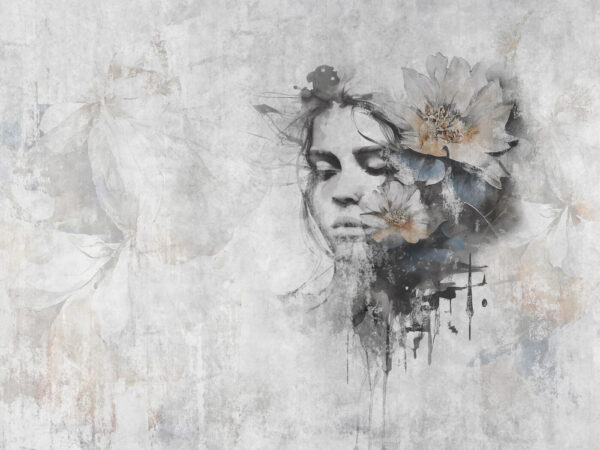 Woman’s face with flowers Woman’s face with flowers