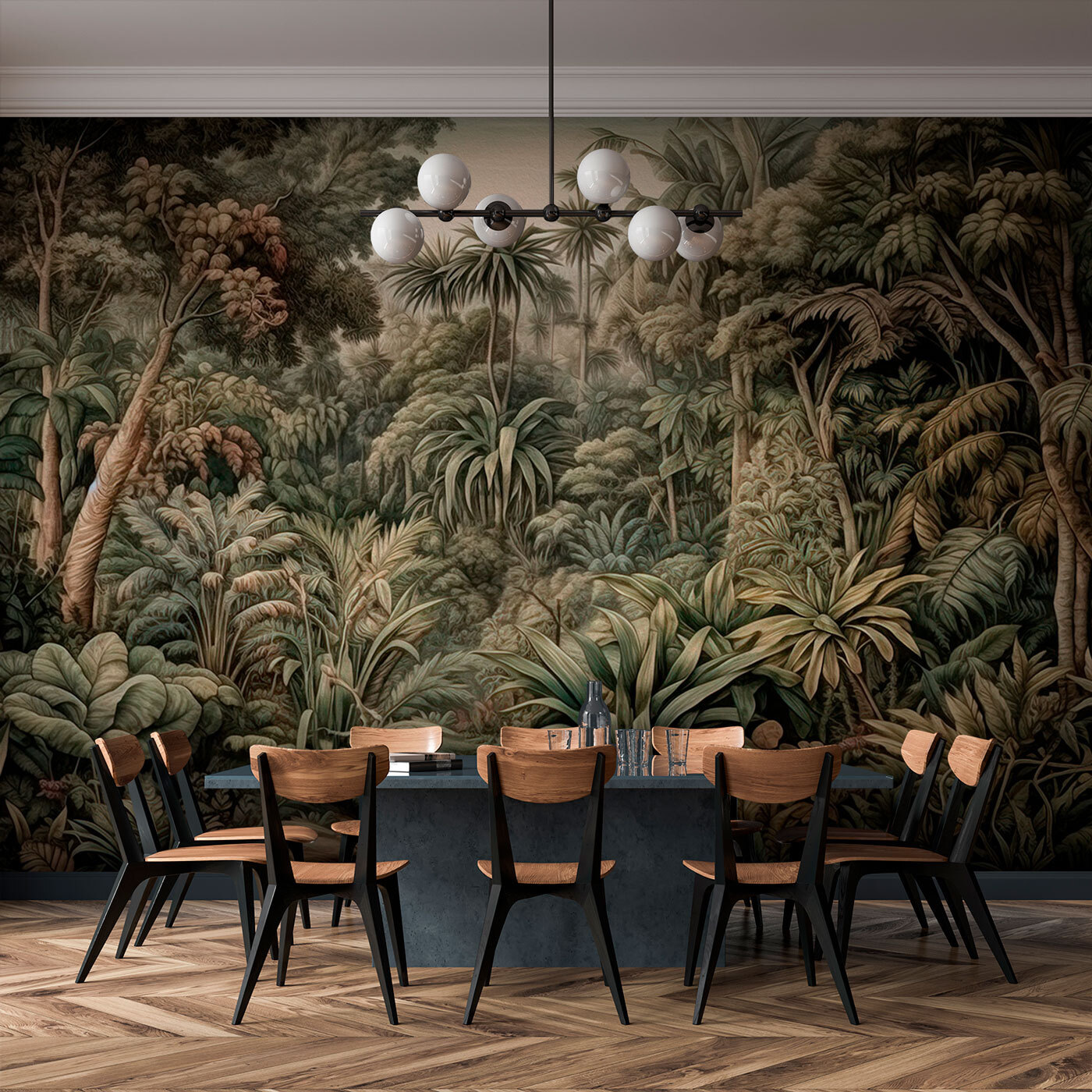 Painting of a forest Painting of a forest