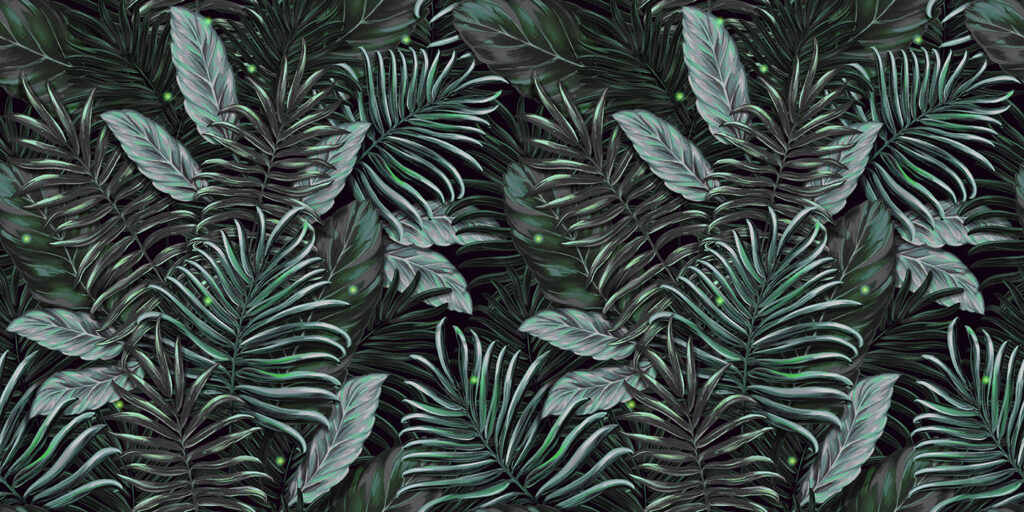 Lush foliage in vibrant green tones Lush foliage in vibrant green tones