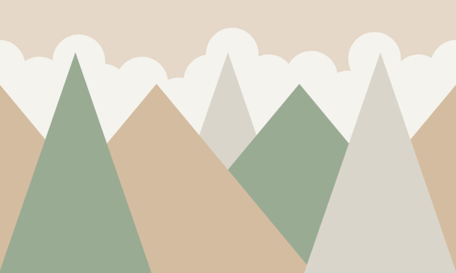 Mountain range with clouds