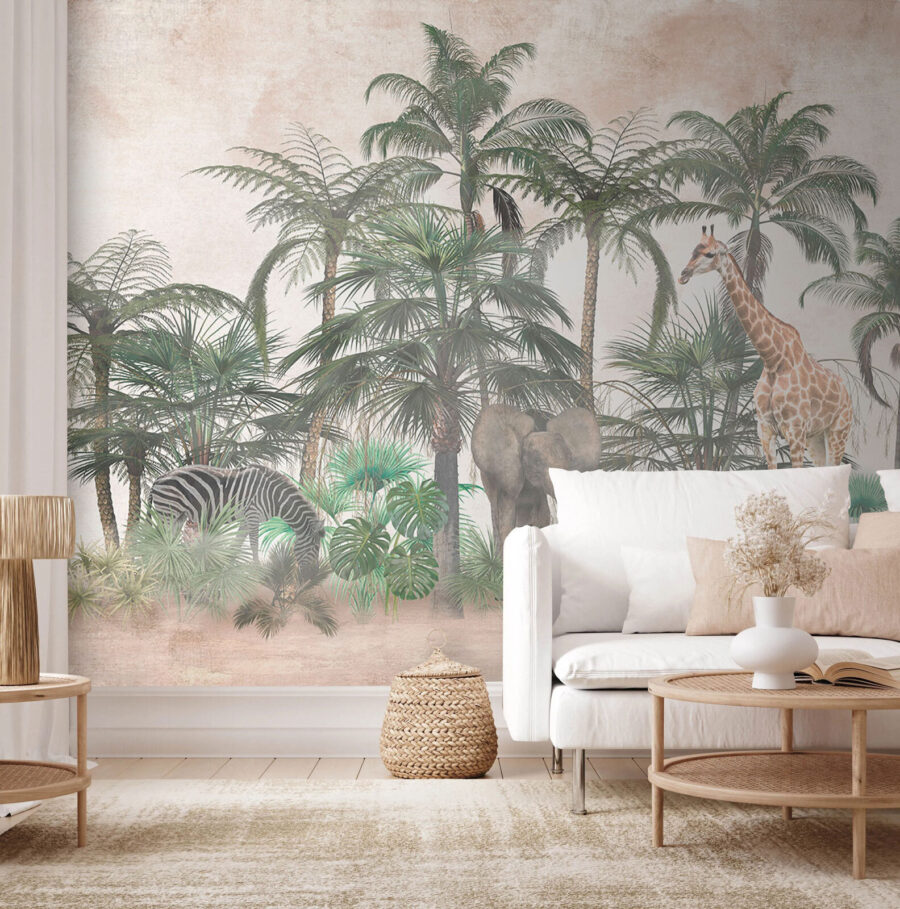 Wall murals Group of animals in a forest - Image 3