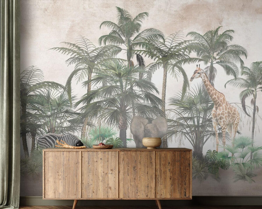 Wall murals Group of animals in a forest - Image 2