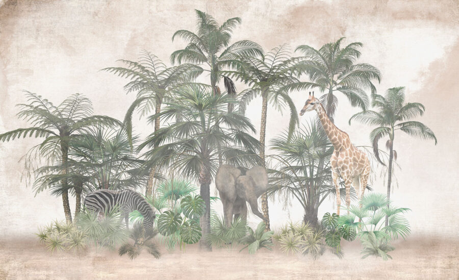 Wall murals Group of animals in a forest - Image 4
