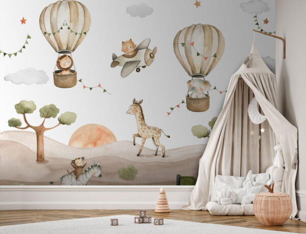 Group of animals in a desert