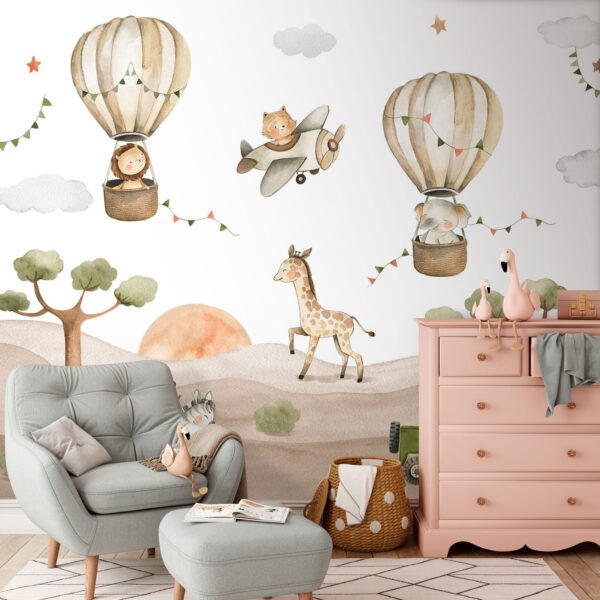 Group of animals in a desert