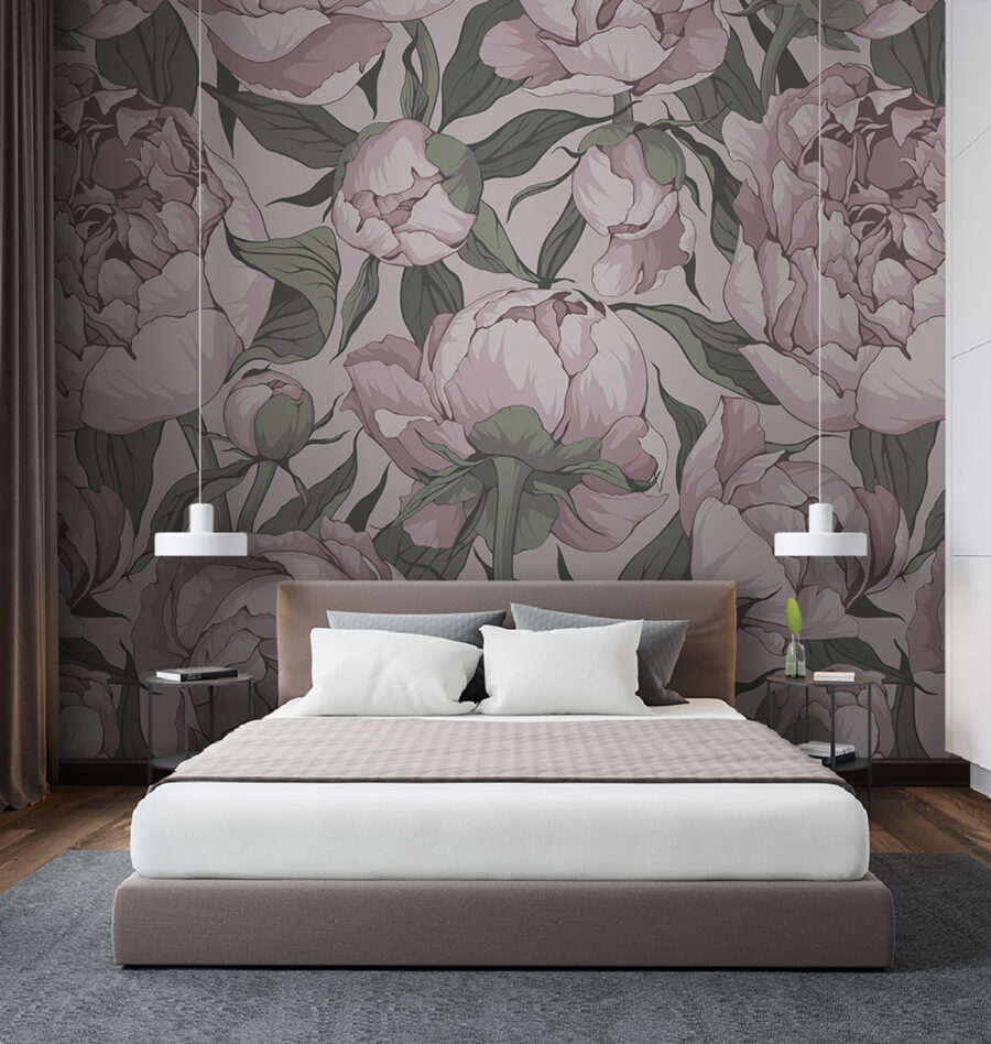 Pattern of pink flowers