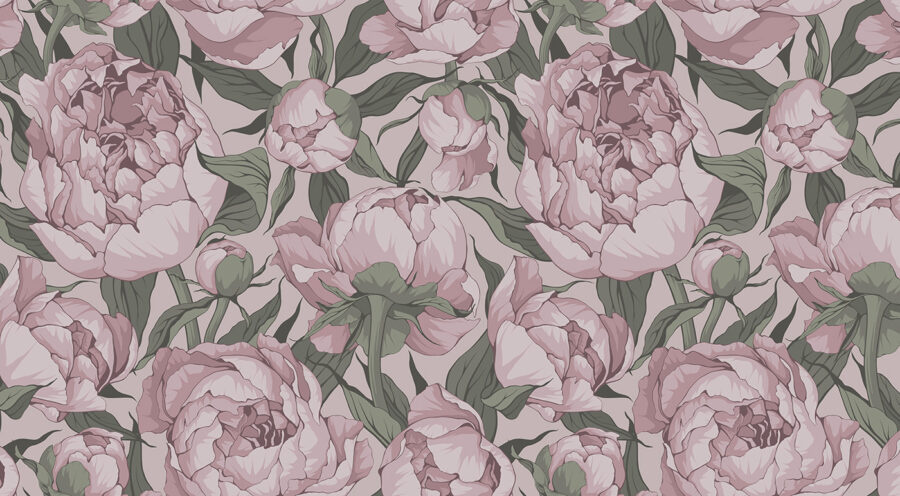 Pattern of pink flowers