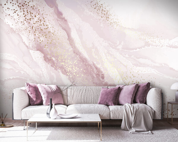 Shimmering blush mountain landscape art Shimmering blush mountain landscape art